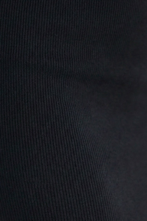 Dopasowana spódnica midi w prążki z wysokim stanem - czarna