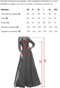 Elegancka wieczorowa suknia maxi z rozcięciem i różami - błękitna